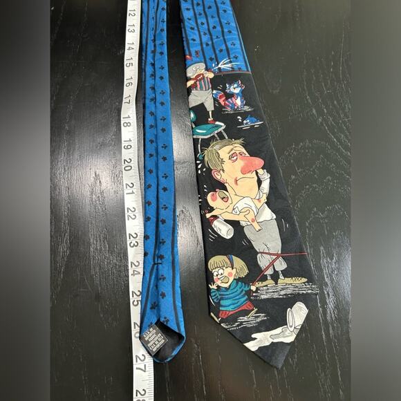 Dad tie- novelties- sick dad with kids- funny ties! Dad jokes preowned - Picture 3 of 8